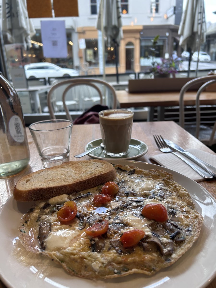 Mushroom and feta frittata with coffee at Urban Provedore
