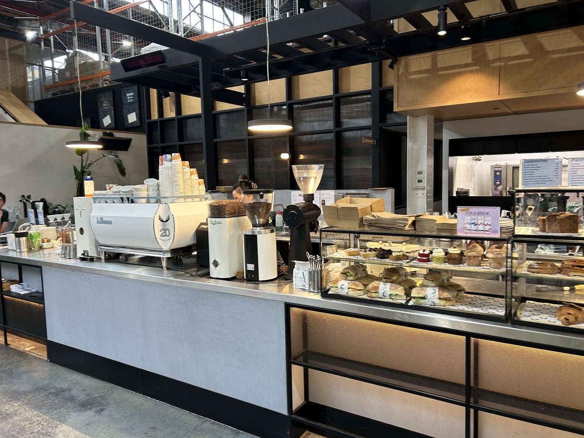 Veneziano Coffee Roasters coffee bar and pastry display